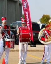 James with drum in band uniform